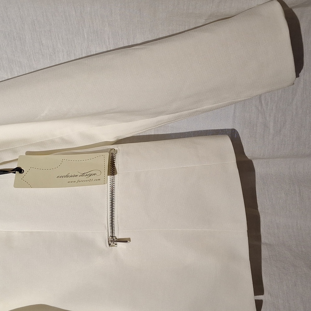 White Blazer, One Button, Tailored, Business Casual, Forever 21, Sz 10, NWT - Picture 6 of 12